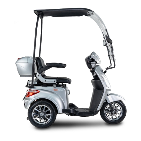 Skuter elektryczny inwalidzki BILI BIKE SHINO G2 Z DASZKIEM 1000W 20Ah LIT – Trójkołowy pojazd dla seniorów i osób z ograniczoną mobilnością